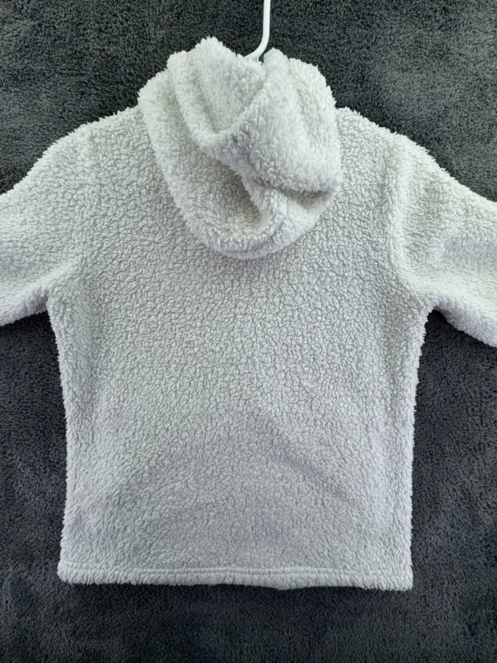 Patagonia Girls Hooded Jacket Hoodie Ivory White XL 14 W/ Logo Full Zip Soft